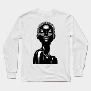 Black Woman Afrocentric Long Sleeve T-Shirt